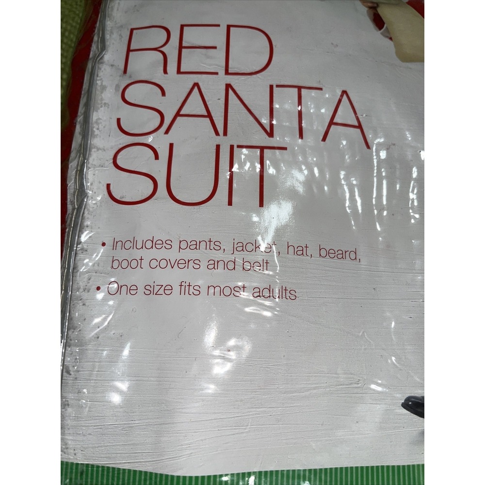 Men's 6-Pc Flannel Santa Claus Christmas Costume Suit, one size , cosplay - Picture 2 of 3